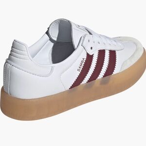 Adidas Samba White and Shadow Red Sneakers 8.5